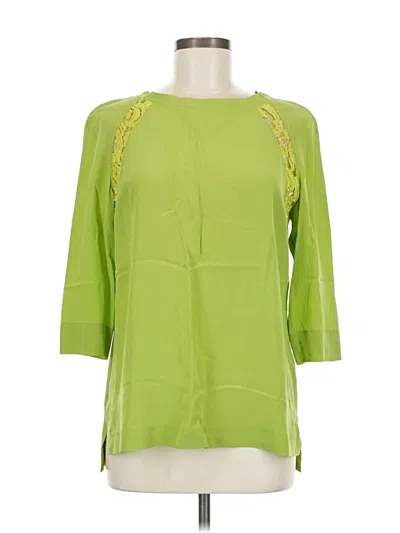 Pre-owned Alberta Ferretti 3/4 Sleeve Blouse In Green
