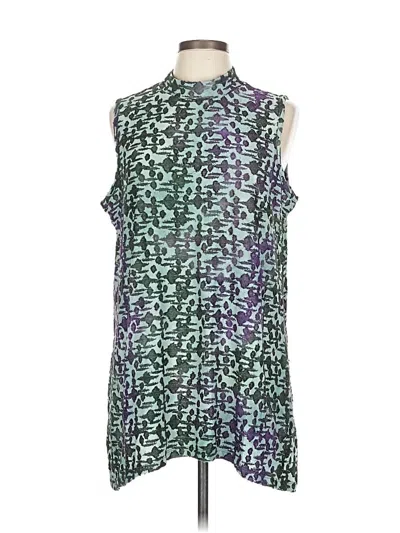 Pre-owned Logo By Lori Goldstein Sleeveless Blouse In Green