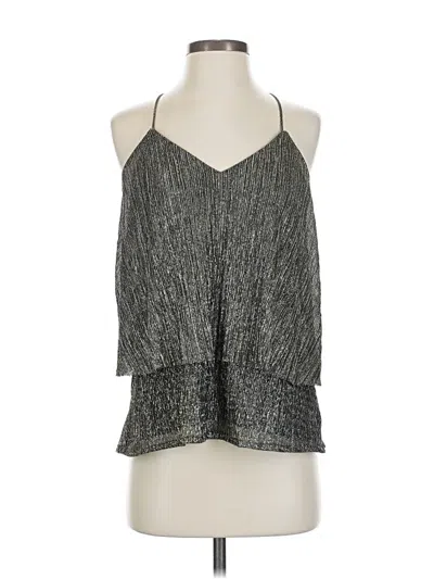 Pre-owned Halston Heritage Sleeveless Blouse In Silver