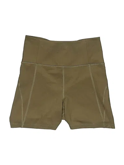 Pre-owned Girlfriend Collective Khaki Shorts In Green