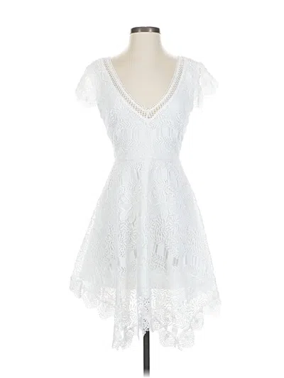 Pre-owned Lulus Cocktail Dress In White