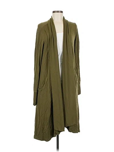 Pre-owned Athleta Cardigan Sweater In Green