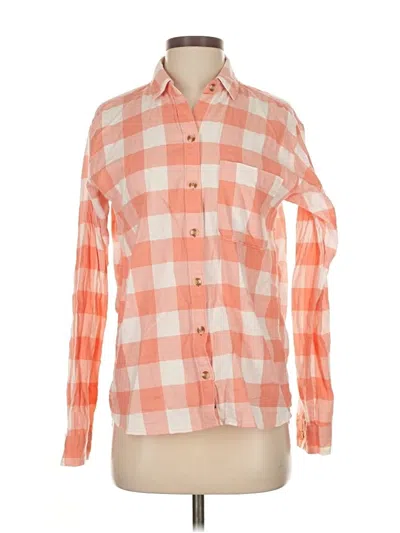 Pre-owned Abercrombie & Fitch Long Sleeve Button Down Shirt In Orange