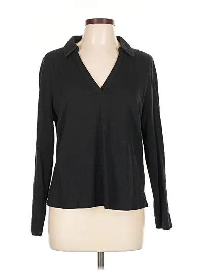 Pre-owned Boden Long Sleeve Polo Shirt In Black