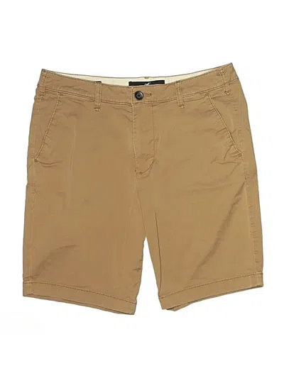 Pre-owned Hollister Khaki Shorts In Brown