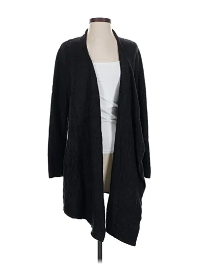 Pre-owned Barefoot Dreams Cozychic Lite Cardigan Sweater In Black