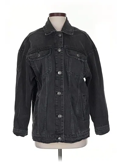 Pre-owned Zara Denim Jacket In Black