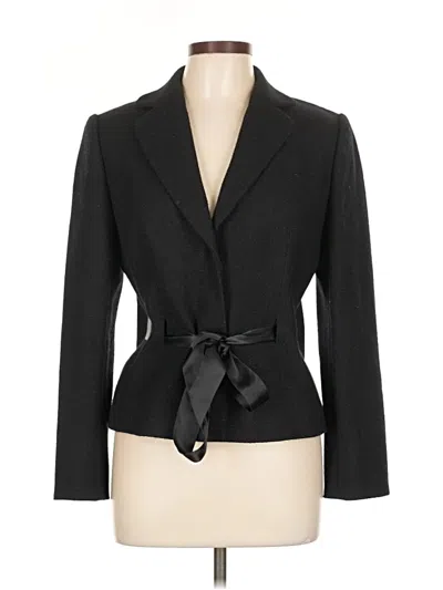 Pre-owned Ann Taylor Wool Blazer Jacket In Black