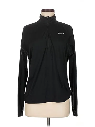 Pre-owned Nike Long Sleeve Polo Shirt In Black