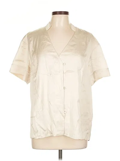 Banana Republic Short Sleeve Blouse In White