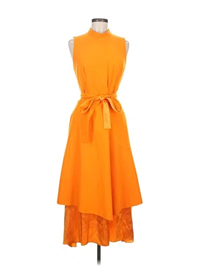 Pre-owned Hugo By Hugo Boss Cocktail Dress In Orange