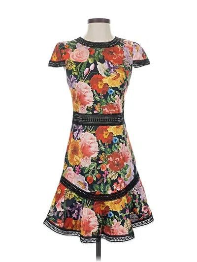 Pre-owned Alice And Olivia Alice + Olivia Cocktail Dress In Orange