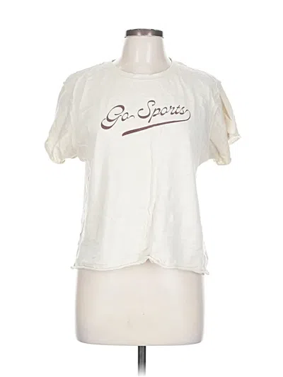 Pre-owned Rylee + Cru Short Sleeve T-shirt In White