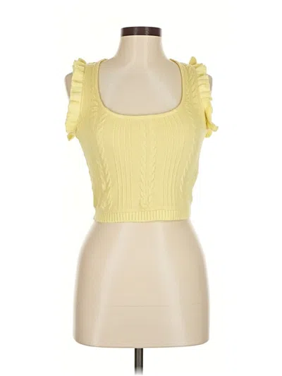 Pre-owned Zara Cardigan Sweater In Yellow