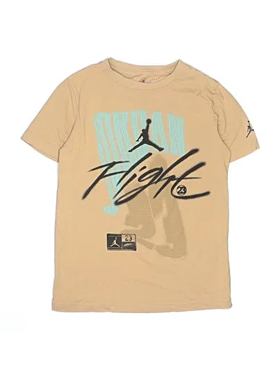 Pre-owned Air Jordan Kids' Short Sleeve T-shirt In Brown