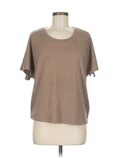 Pre-owned Cream Short Sleeve T-shirt In Brown