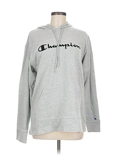 Pre-owned Champion Pullover Hoodie In Silver
