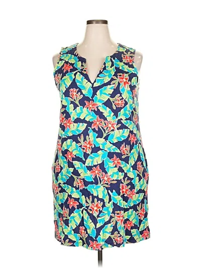 Pre-owned Lands' End Casual Dress In Blue