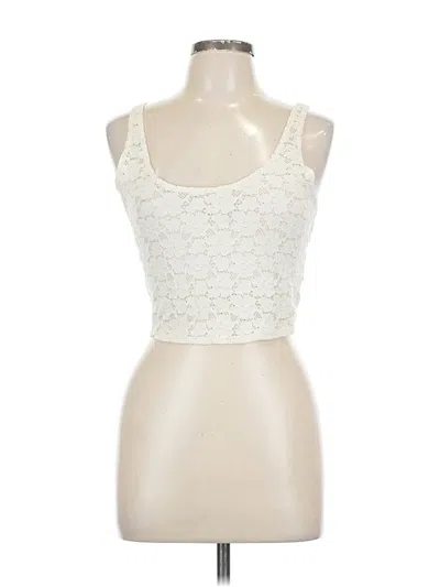 Pre-owned Hollister Sleeveless Top Ivory Sweetheart Neckline Tops In White