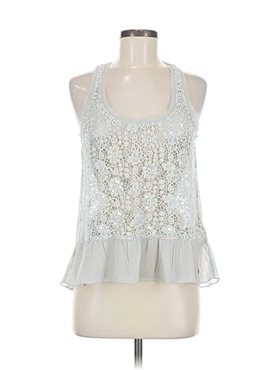 Pre-owned Abercrombie & Fitch Tank Top Silver Halter Neckline Tops