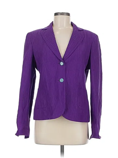 Pre-owned Jones New York Collection Blazer Jacket In Purple