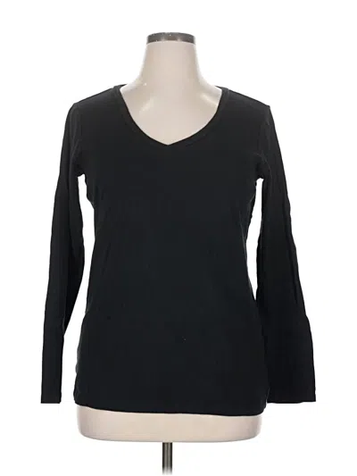 Pre-owned Eddie Bauer Long Sleeve T-shirt In Black