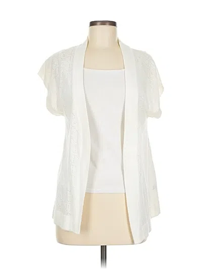 Pre-owned The Limited Cardigan Sweater In White