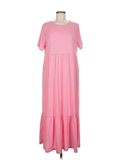 Pre-owned Gymshark Casual Dress In Pink