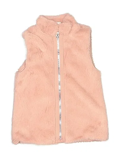 Pre-owned Little Lass Kids' Faux Fur Vest In Pink