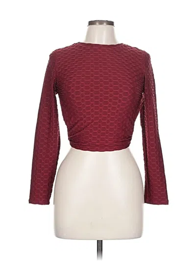 Pre-owned Love J 3/4 Sleeve T-shirt In Burgundy