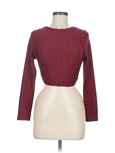 Pre-owned Love J 3/4 Sleeve T-shirt In Burgundy