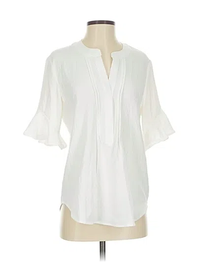 Pre-owned Blooming Jelly Short Sleeve Blouse In White