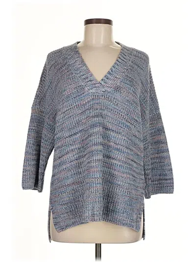 Pre-owned Jjill Pullover Sweater In Blue