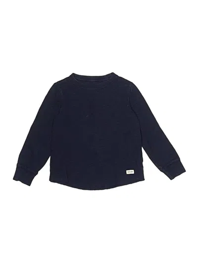 Pre-owned Gap Kids' Long Sleeve Henley Shirt In Blue