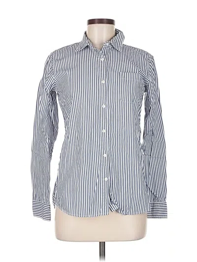 Pre-owned Muji Long Sleeve Button Down Shirt In Blue