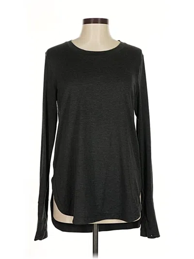 Pre-owned Athleta Long Sleeve T-shirt In Black