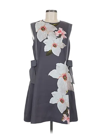 Pre-owned Ted Baker Cocktail Dress In Gray