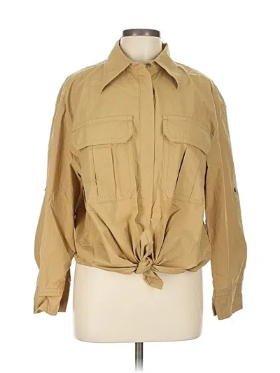 Pre-owned Banana Republic Long Sleeve Blouse In Brown