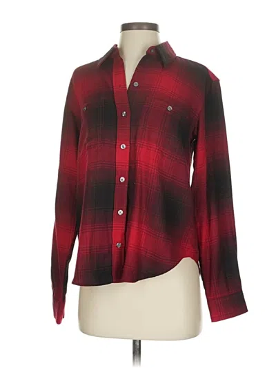 Pre-owned Banana Republic Factory Store Long Sleeve Button Down Shirt In Burgundy