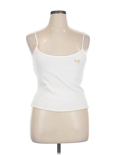 Pre-owned Victoria's Secret Tank Top Ivory Sweetheart Neckline Tops In White