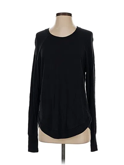 Pre-owned Athleta Long Sleeve T-shirt In Black