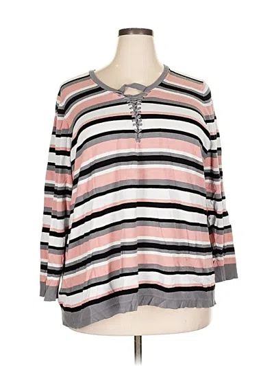 Pre-owned Torrid 3/4 Sleeve Blouse In Pink