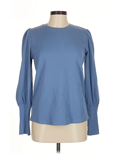 Pre-owned Caslon Long Sleeve T-shirt In Blue