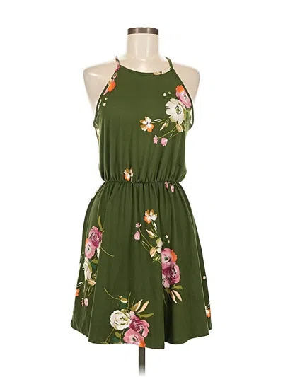 Pre-owned French Grey Casual Dress In Green