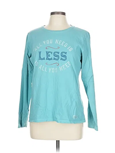 Pre-owned Life Is Good Long Sleeve T-shirt In Blue