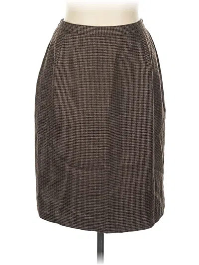 Pre-owned Briggs New York Formal Skirt In Brown