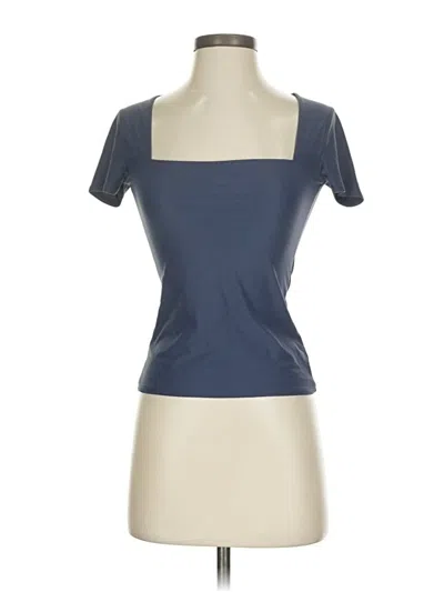 Pre-owned Abercrombie & Fitch Short Sleeve Top Blue Square Neckline Tops