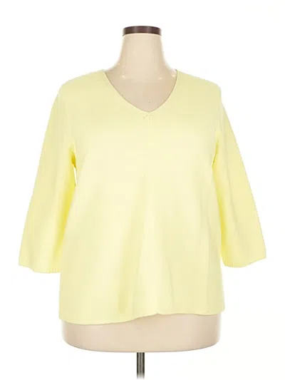 Pre-owned Jjill Cardigan Sweater In Yellow