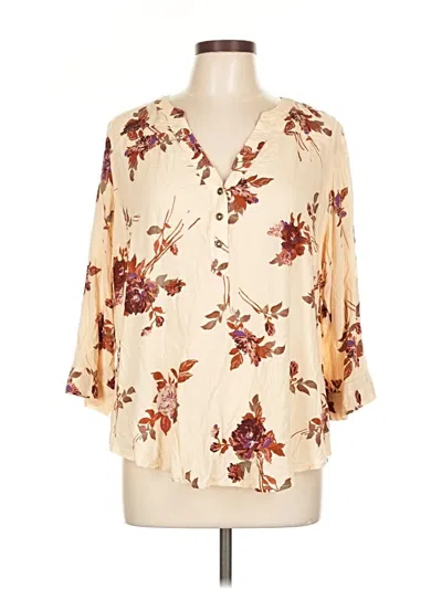 Pre-owned Torrid 3/4 Sleeve Blouse In White