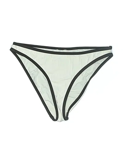 Pre-owned Solid & Striped Swimsuit Bottoms In Silver